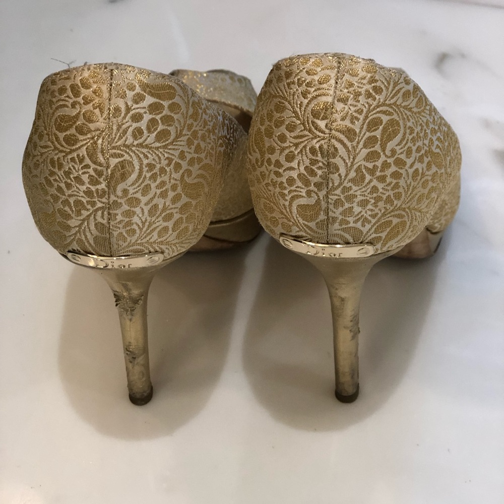 Christian Dior gold platform pumps - Picture 3 of 7
